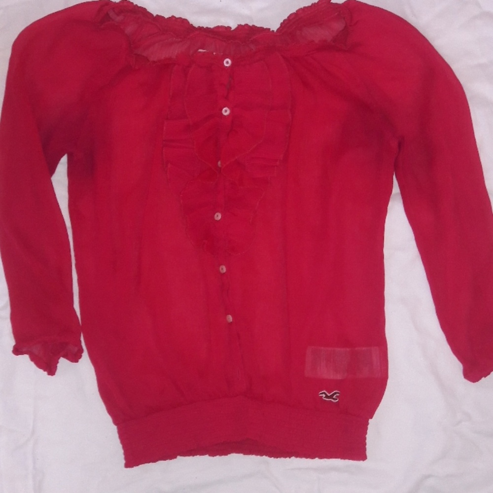 Hot pink blouse
